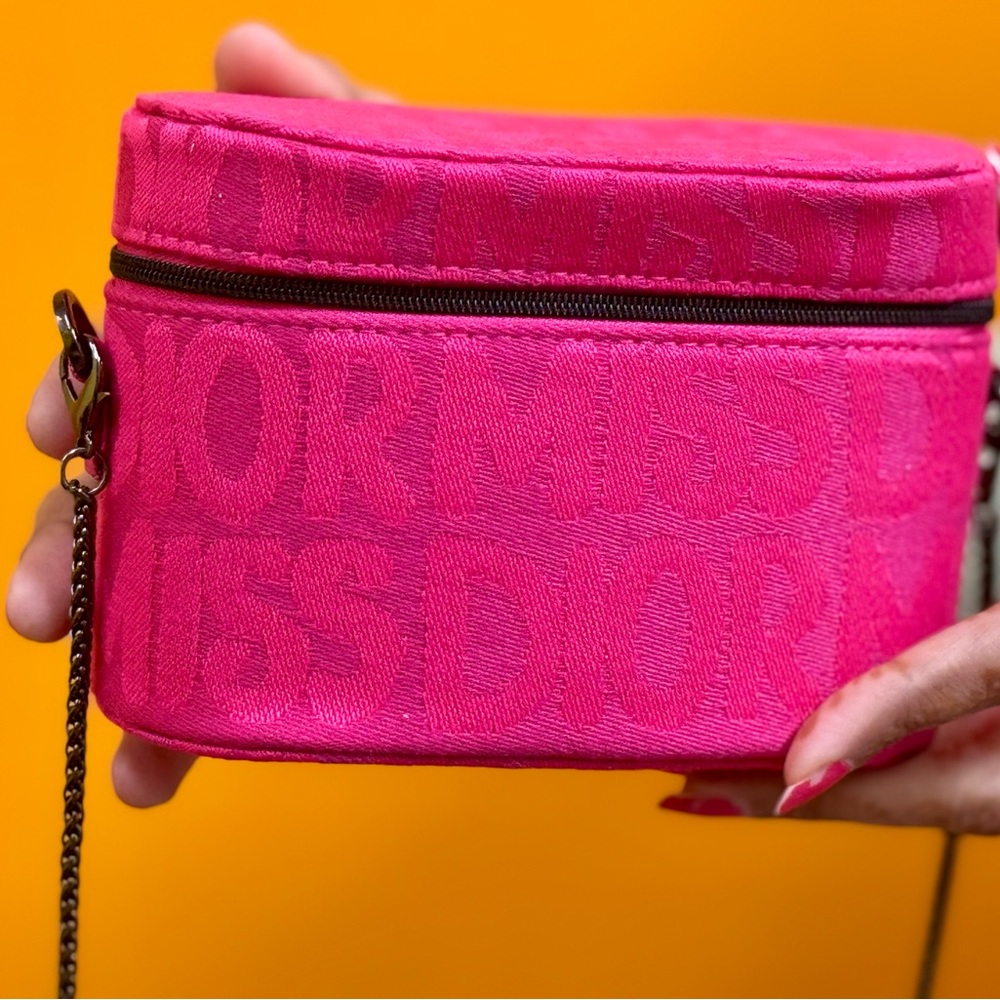 Dior Stunning Miss Dior Trousseau Bag Beautiful Bright Pink with gun metal chain